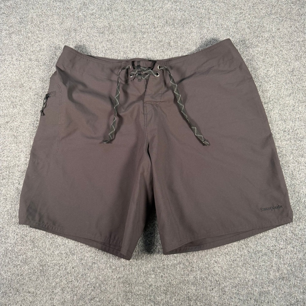 Patagonia Mens Stretch Planing Board Shorts Black Grey 75990 SP19 Size 10 #4294